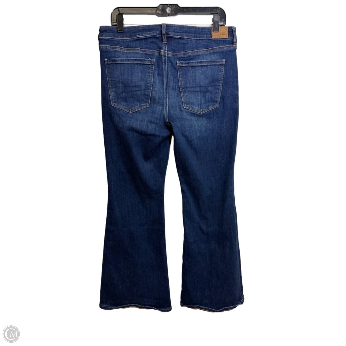 Low rise Jeans Flared By American Eagle In Blue Denim, Size: 12