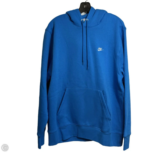 Sweatshirt Hoodie By Nike In Blue, Size: L