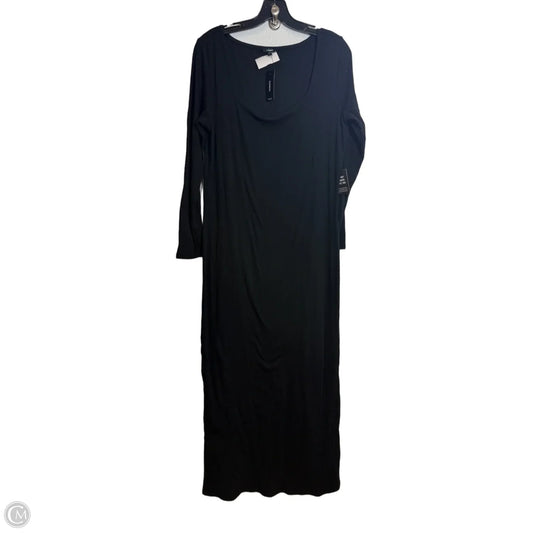 Dress Casual Maxi By Express In Black, Size: L