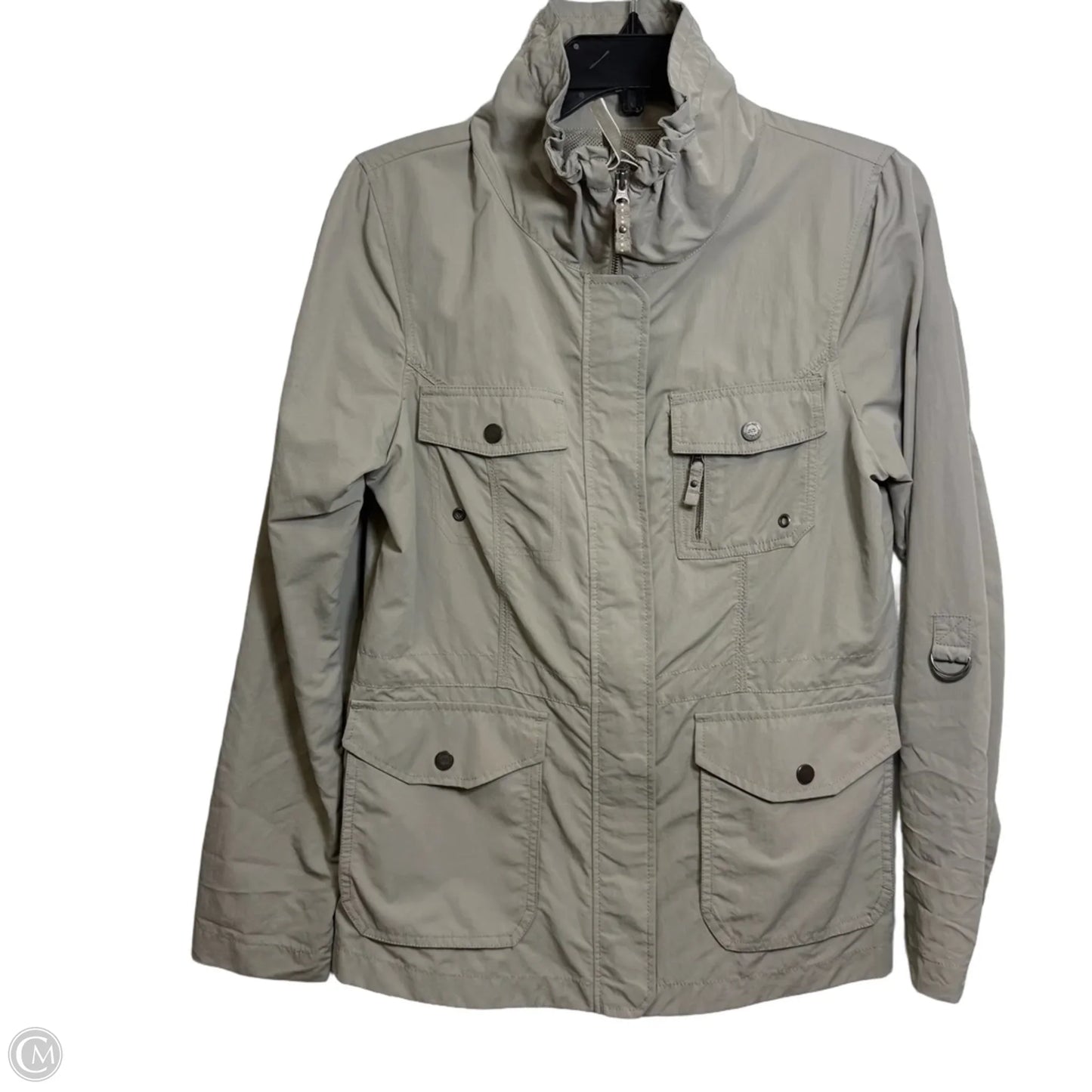 Jacket Utility By Eddie Bauer In Taupe, Size: M