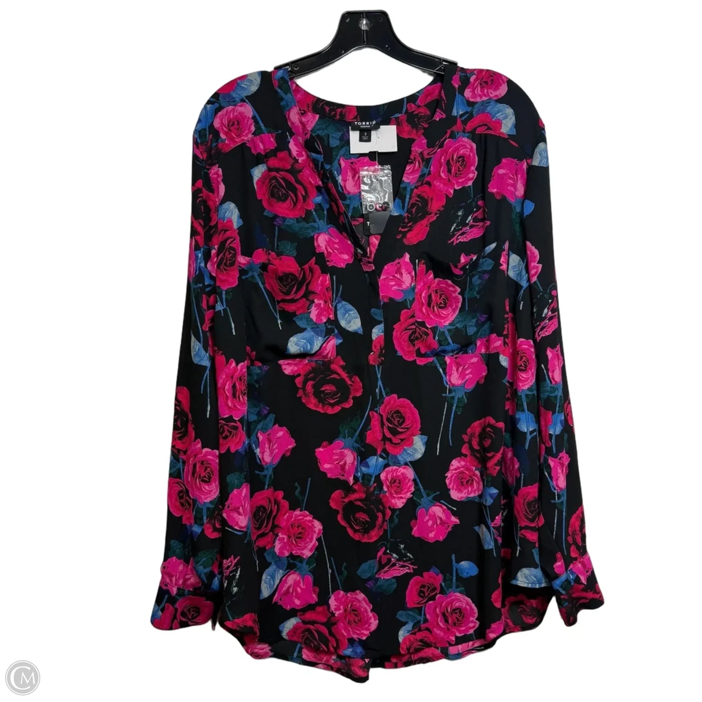 Top Long Sleeve By Torrid In Floral Print, Size: 3x