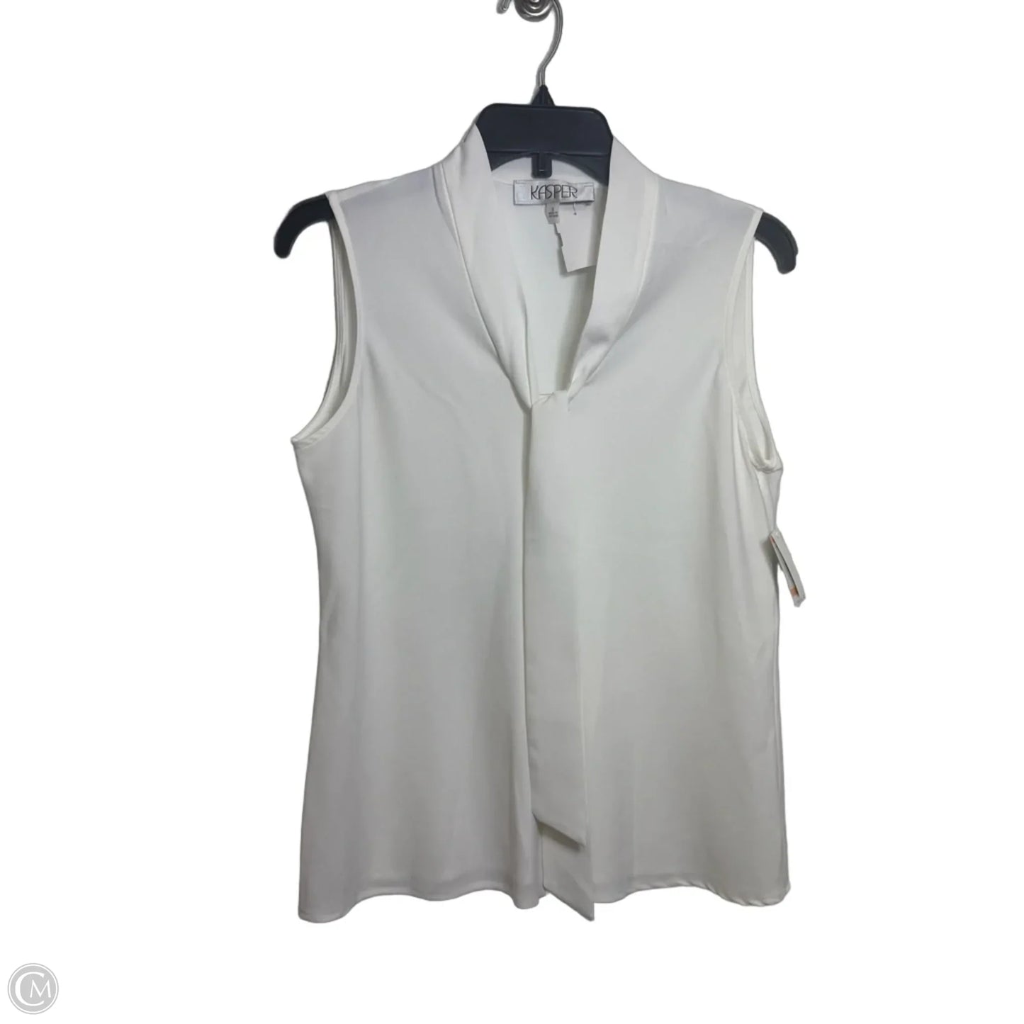 Top Sleeveless By Kasper In White, Size: S