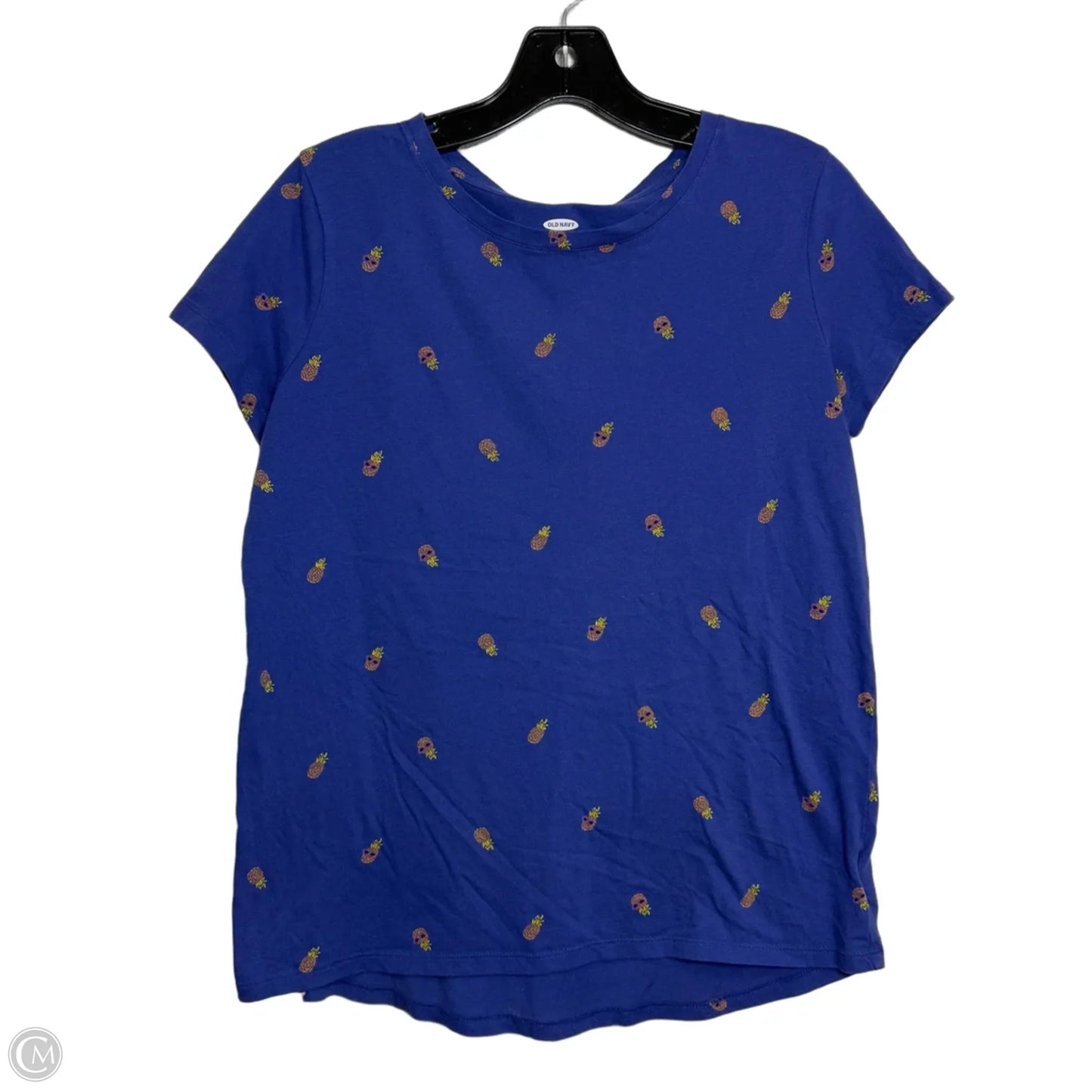 Top Short Sleeve Basic By Old Navy In Blue, Size: Xxl