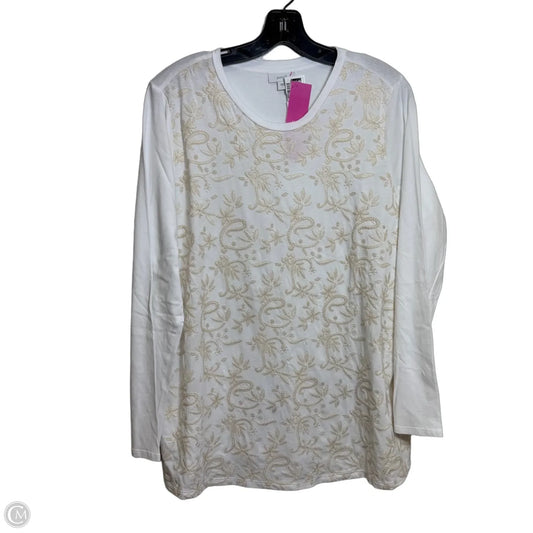Top Long Sleeve Basic By J. Jill In White, Size: L