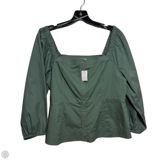 Top 3/4 Sleeve By Loft In Green, Size: M