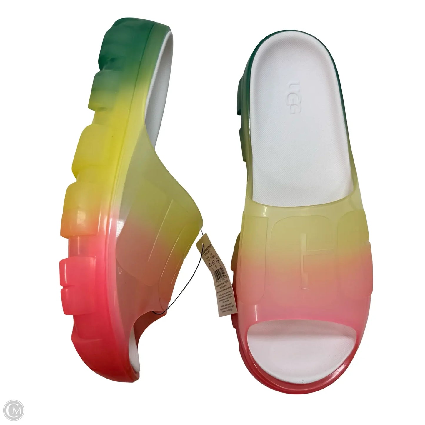 Sandals Flats By Ugg In Rainbow Print, Size: 9