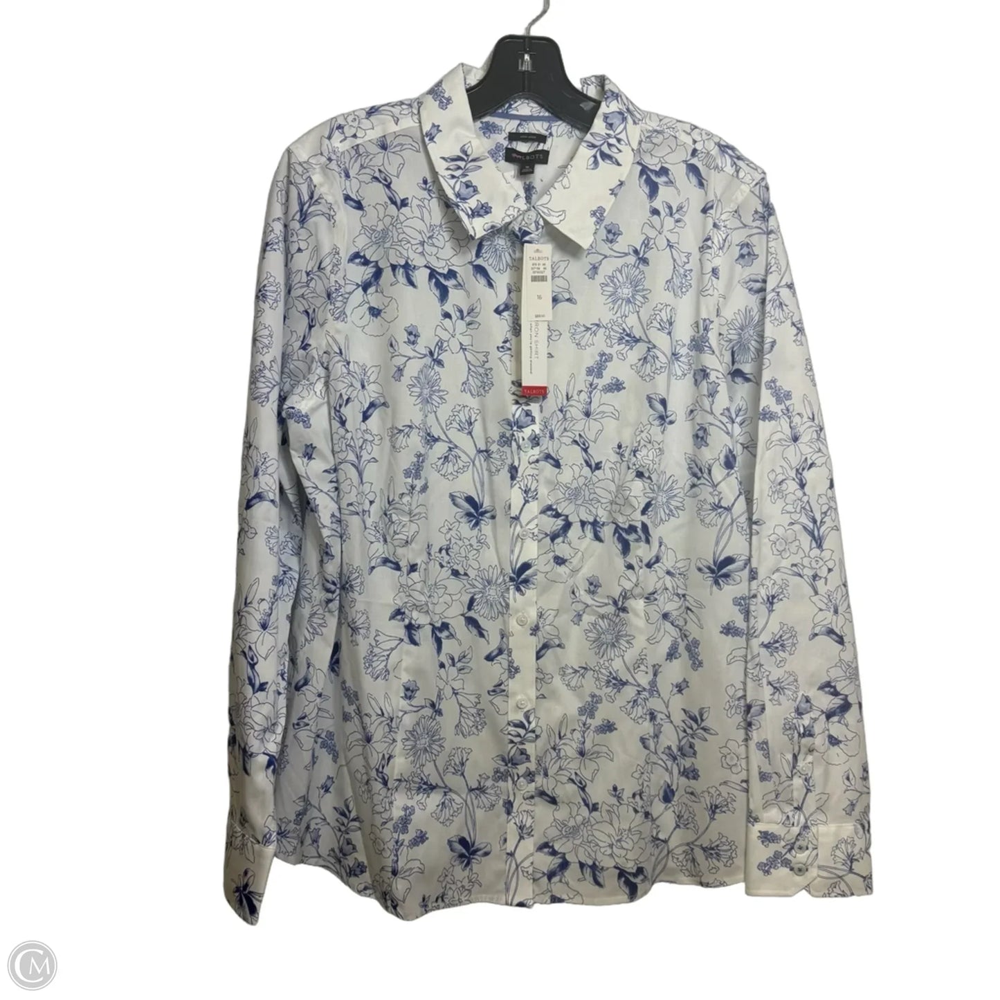 Top Long Sleeve By Talbots In Blue, Size: 16
