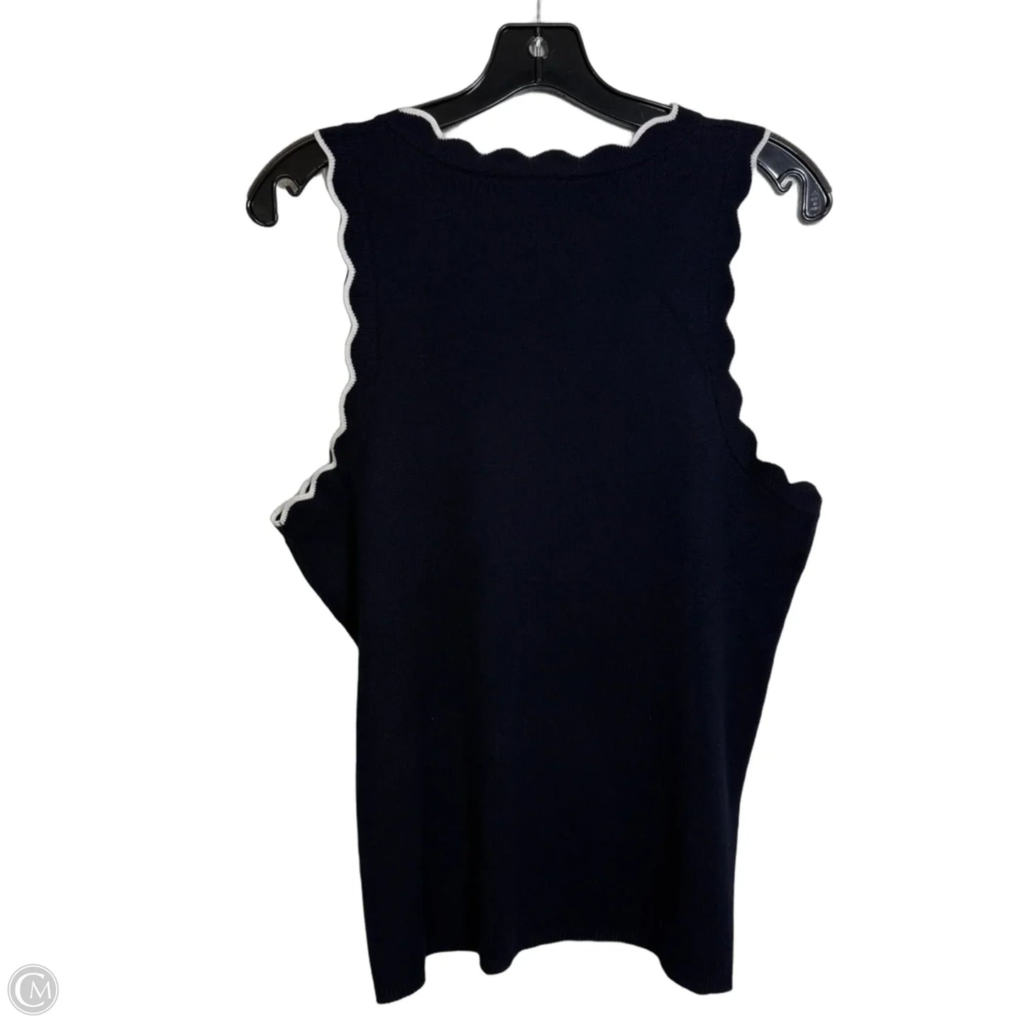 Top Sleeveless By Cable And Gauge In Navy, Size: L