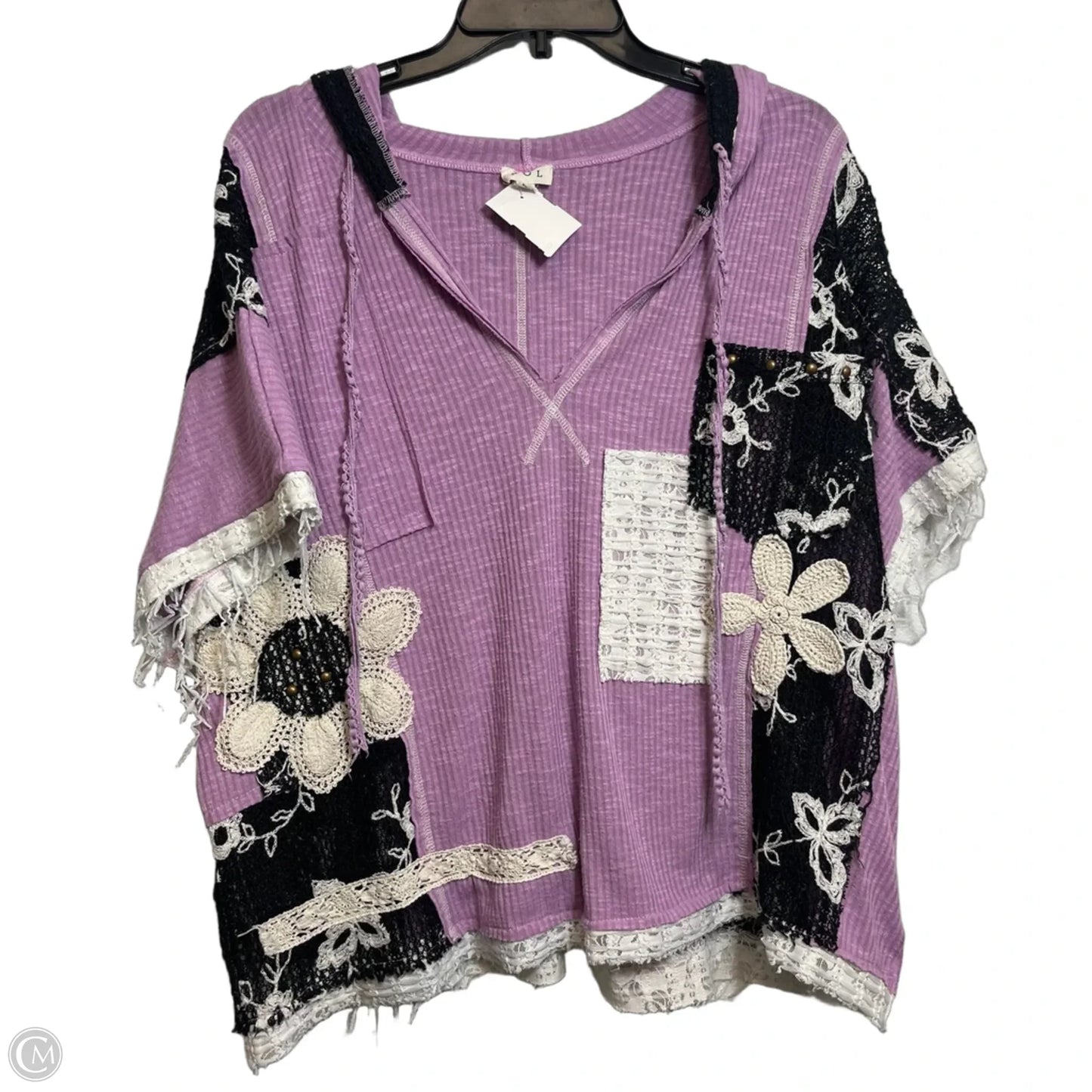 Top Short Sleeve By Pol In Purple, Size: S