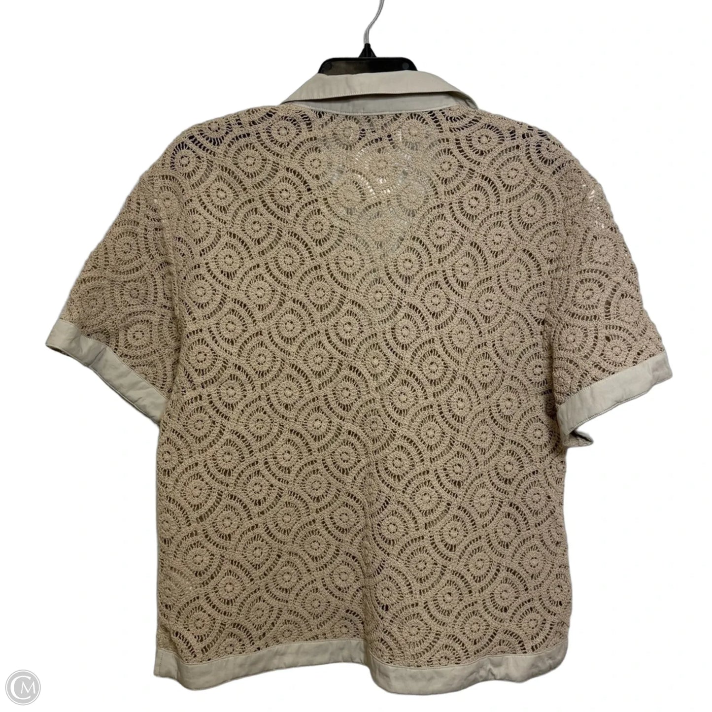 Top Short Sleeve By Clothes Mentor In Tan, Size: L
