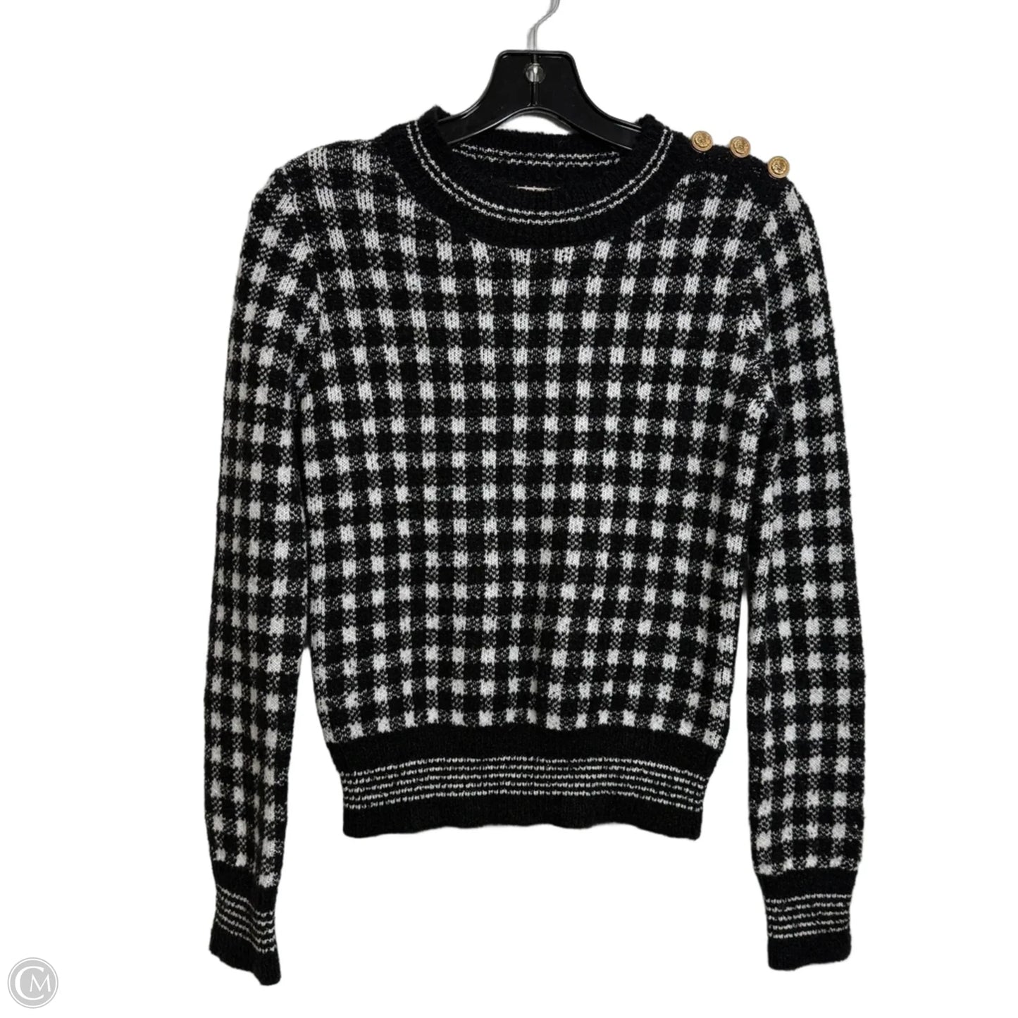 Sweater By Philosophy In Black & White, Size: Xs