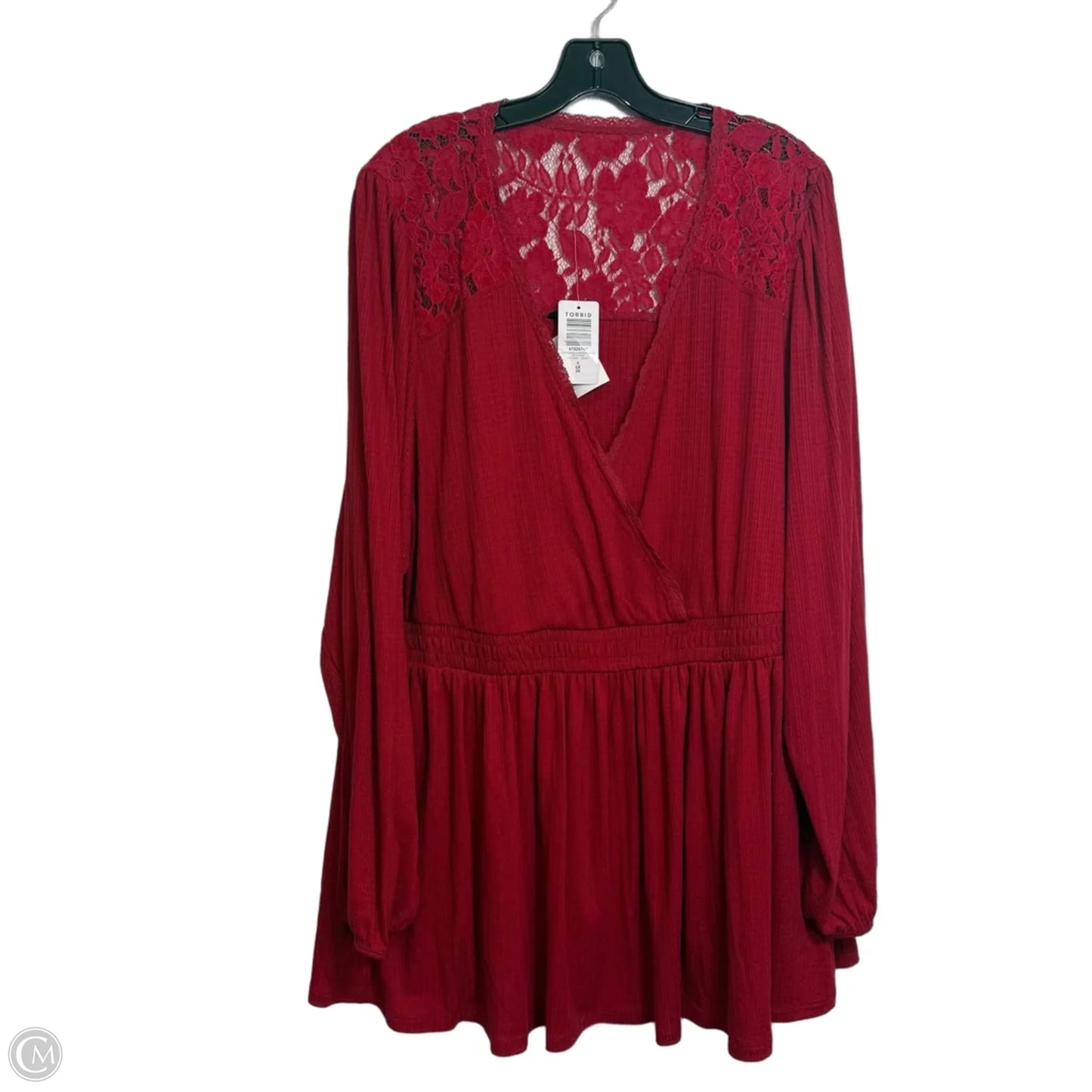 Top Long Sleeve By Torrid In Red, Size: 4x