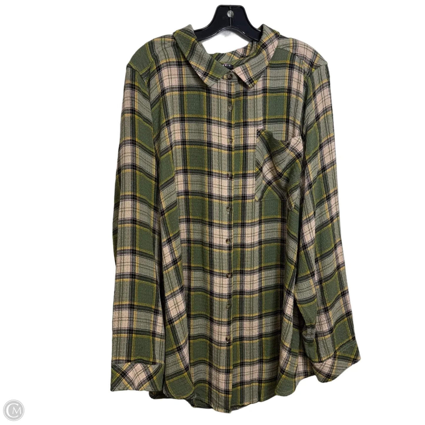Top Long Sleeve By Torrid In Green, Size: 4x