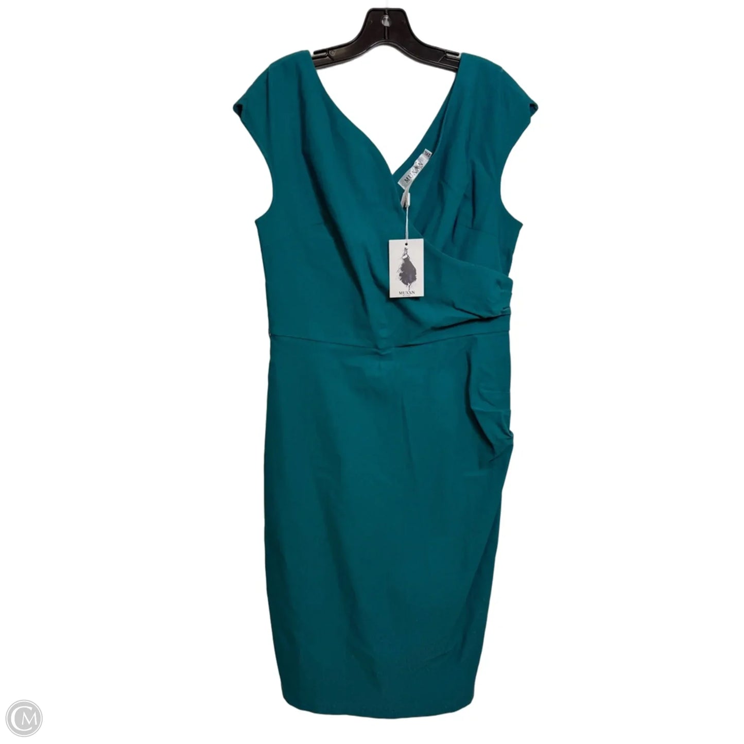 Dress Party Midi By Clothes Mentor In Teal, Size: 2x