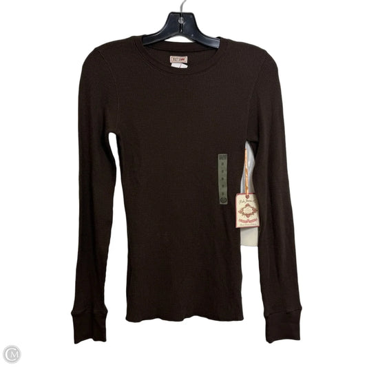 Top Long Sleeve Basic By Ralph Lauren In Brown, Size: S