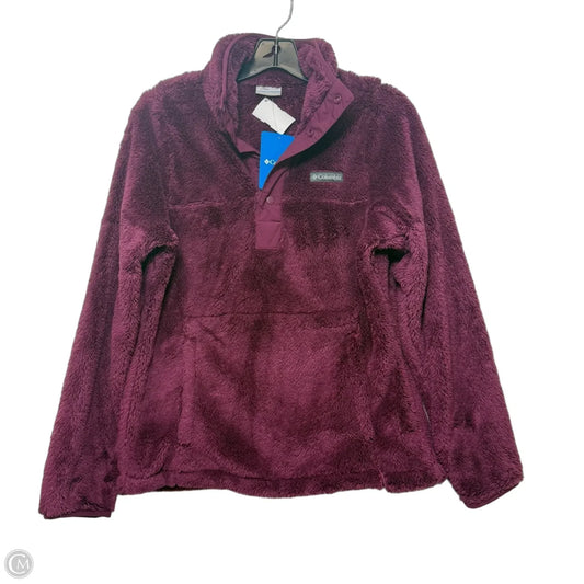 Athletic Top Long Sleeve Collar By Columbia In Purple, Size: S