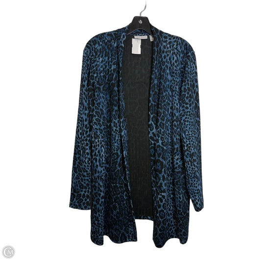 Cardigan By Susan Graver In Blue, Size: 1x