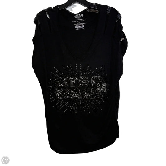 Star Wards Top Short Sleeve By Rock And Republic In Black, Size: Xl