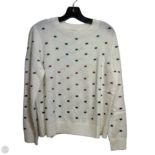 Sweater By Loft In White, Size: L