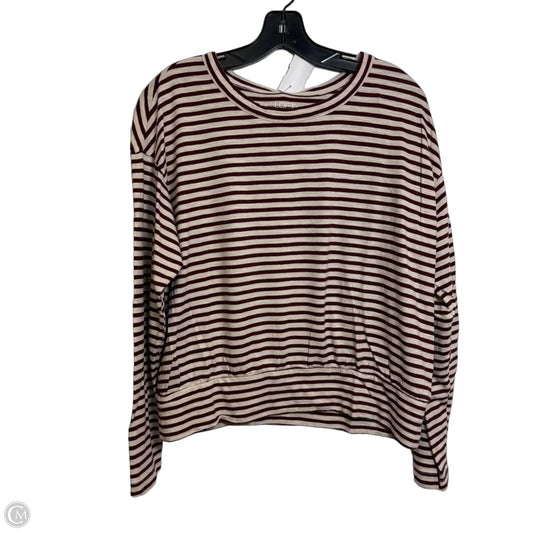 Top Long Sleeve By Loft In Striped Pattern, Size: L