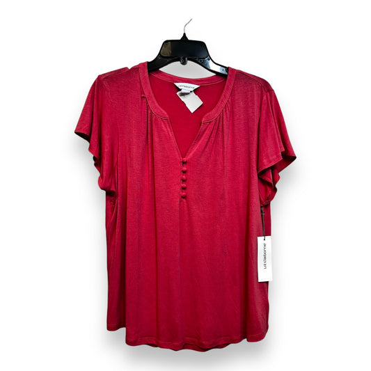 Top Short Sleeve By Liz Claiborne In Pink, Size: Xl