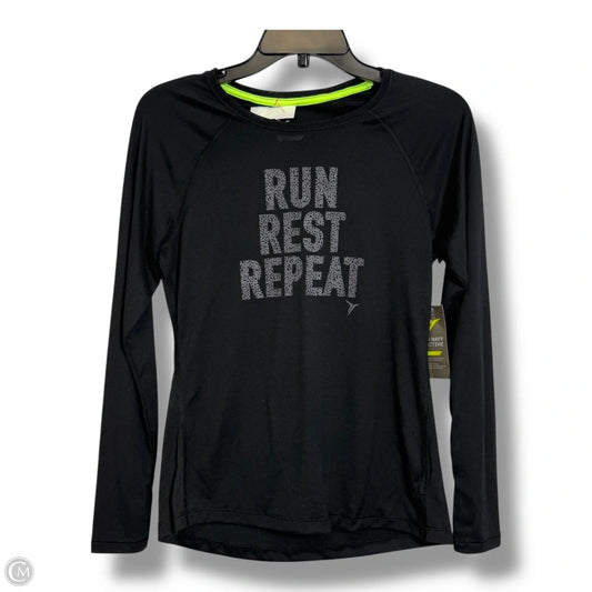Athletic Top Long Sleeve Crewneck By Old Navy In Black, Size: S