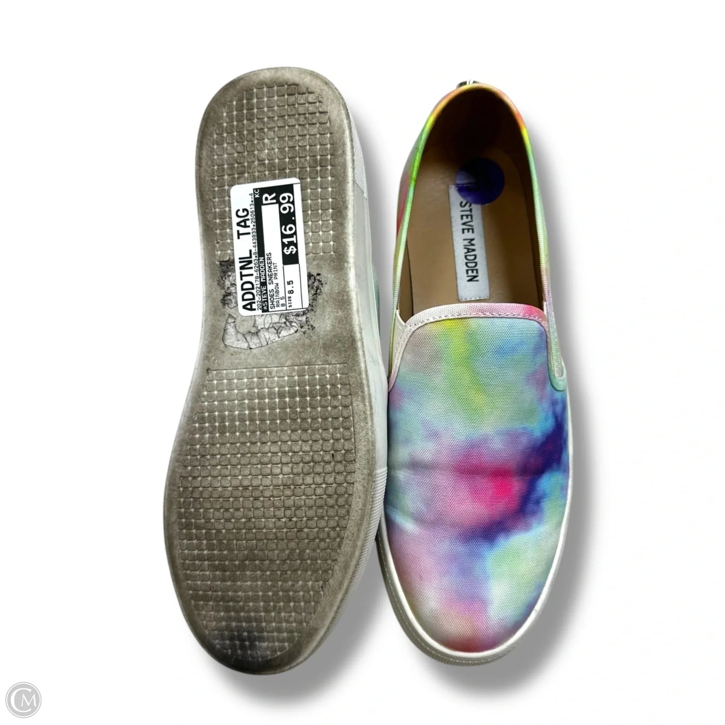 Shoes Sneakers By Steve Madden In Rainbow Print, Size: 8.5