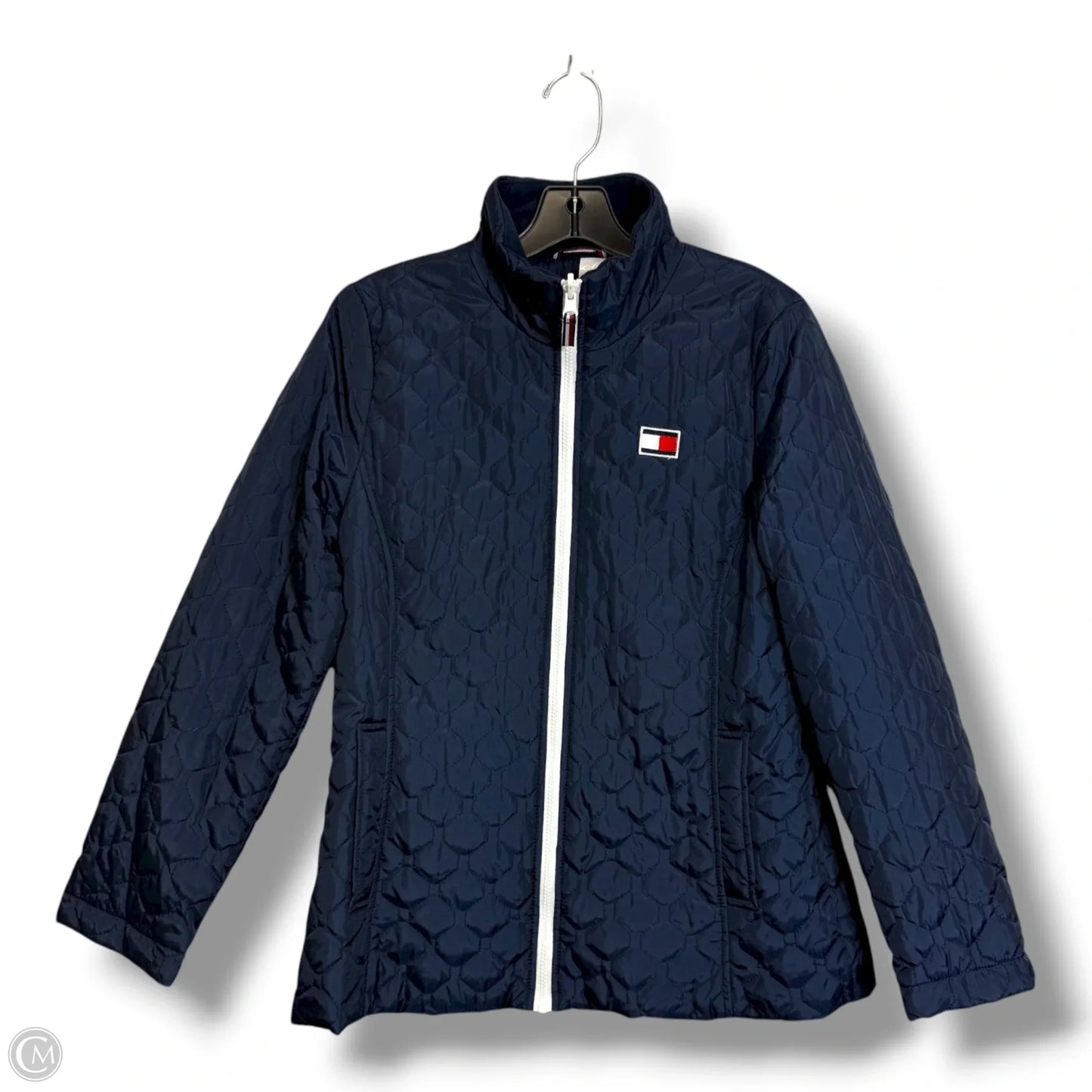 Jacket Puffer & Quilted By Tommy Hilfiger In Navy, Size: M