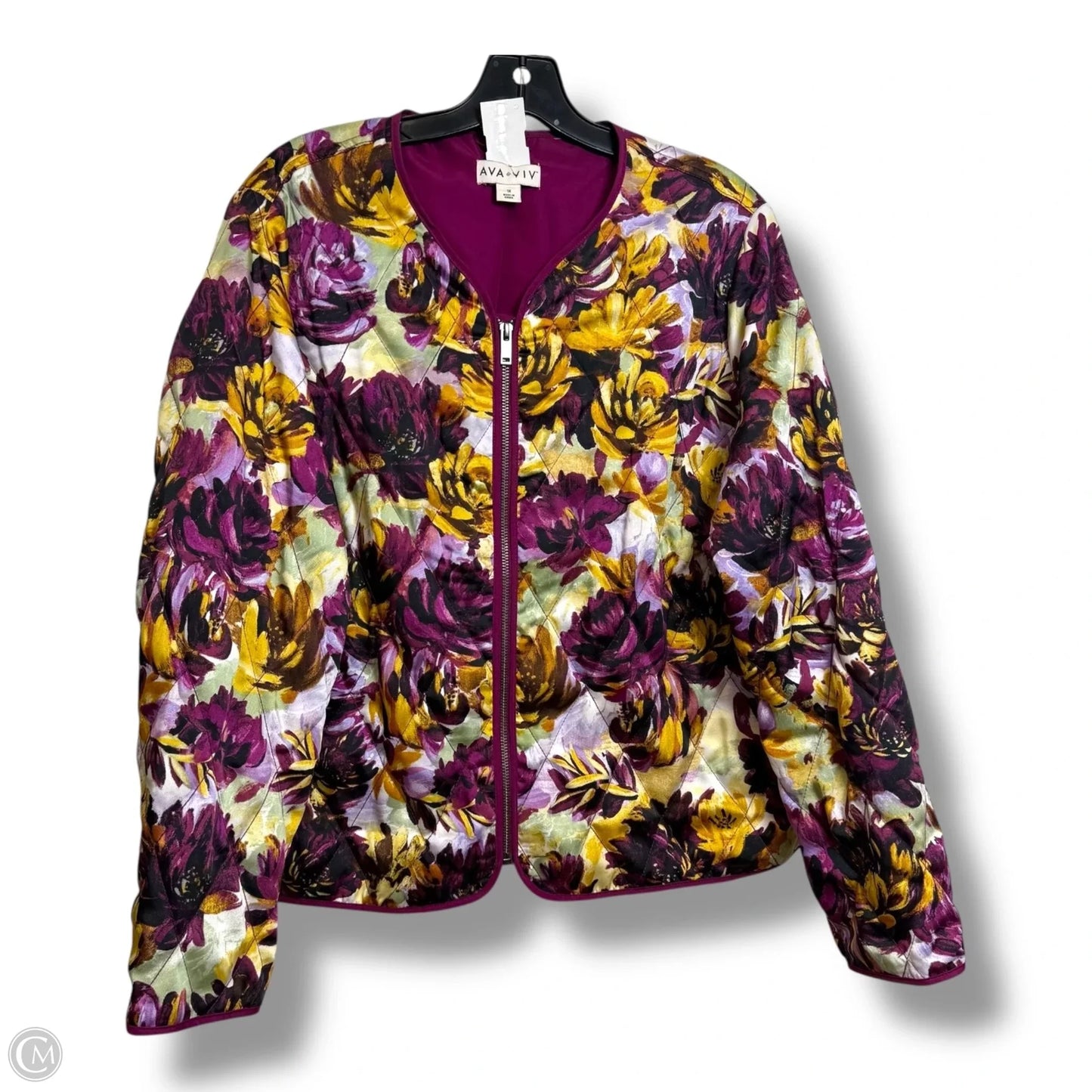 Jacket Other By Ava & Viv In Floral Print, Size: 1x