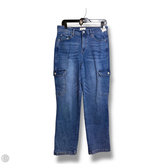 Jeans Straight By Nicole Miller In Blue Denim, Size: 10