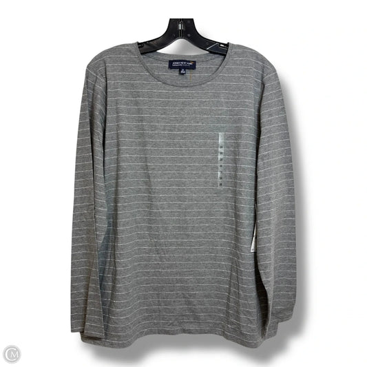 Top Long Sleeve By Jones New York In Grey, Size: 2x