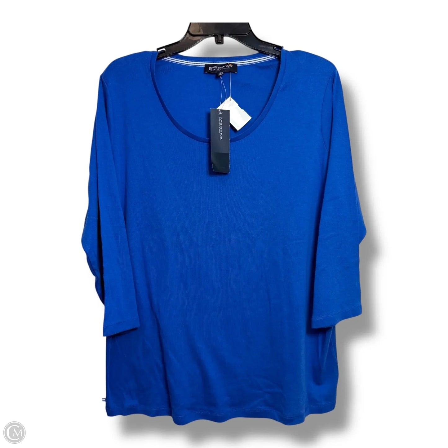 Top Long Sleeve By Jones New York In Blue, Size: 2x