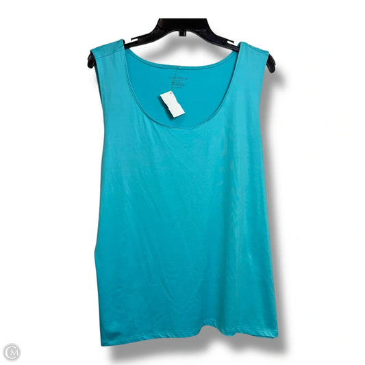 Tank Top By Charter Club In Aqua, Size: 2x