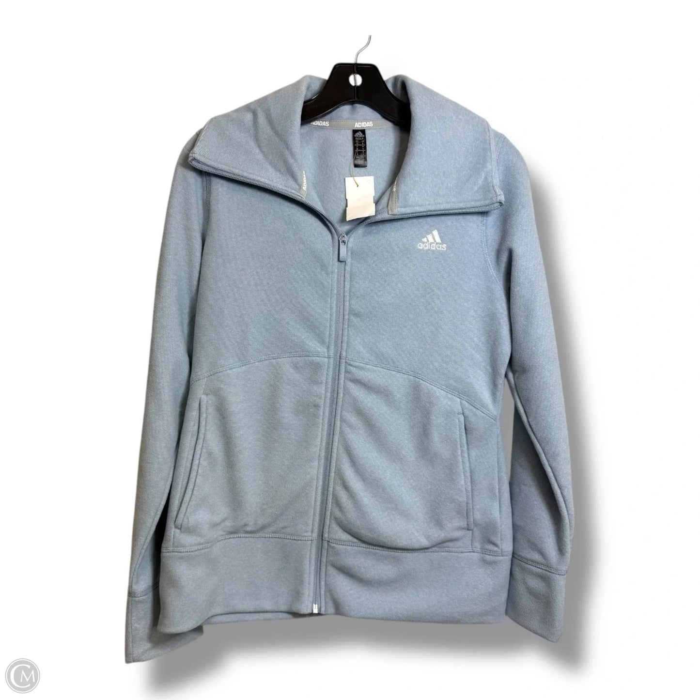 Athletic Jacket By Adidas In Blue, Size: S