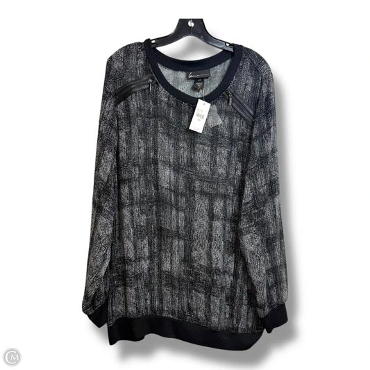 Top Long Sleeve By Lane Bryant In Black, Size: 1x
