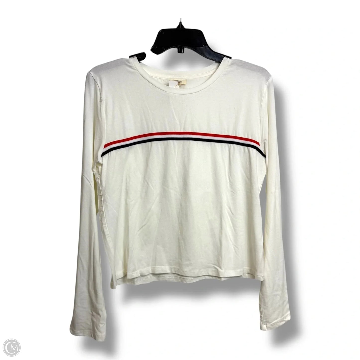 Top Long Sleeve By Heart & Hips In Cream, Size: L