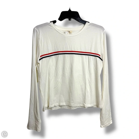 Top Long Sleeve By Heart & Hips In Cream, Size: L