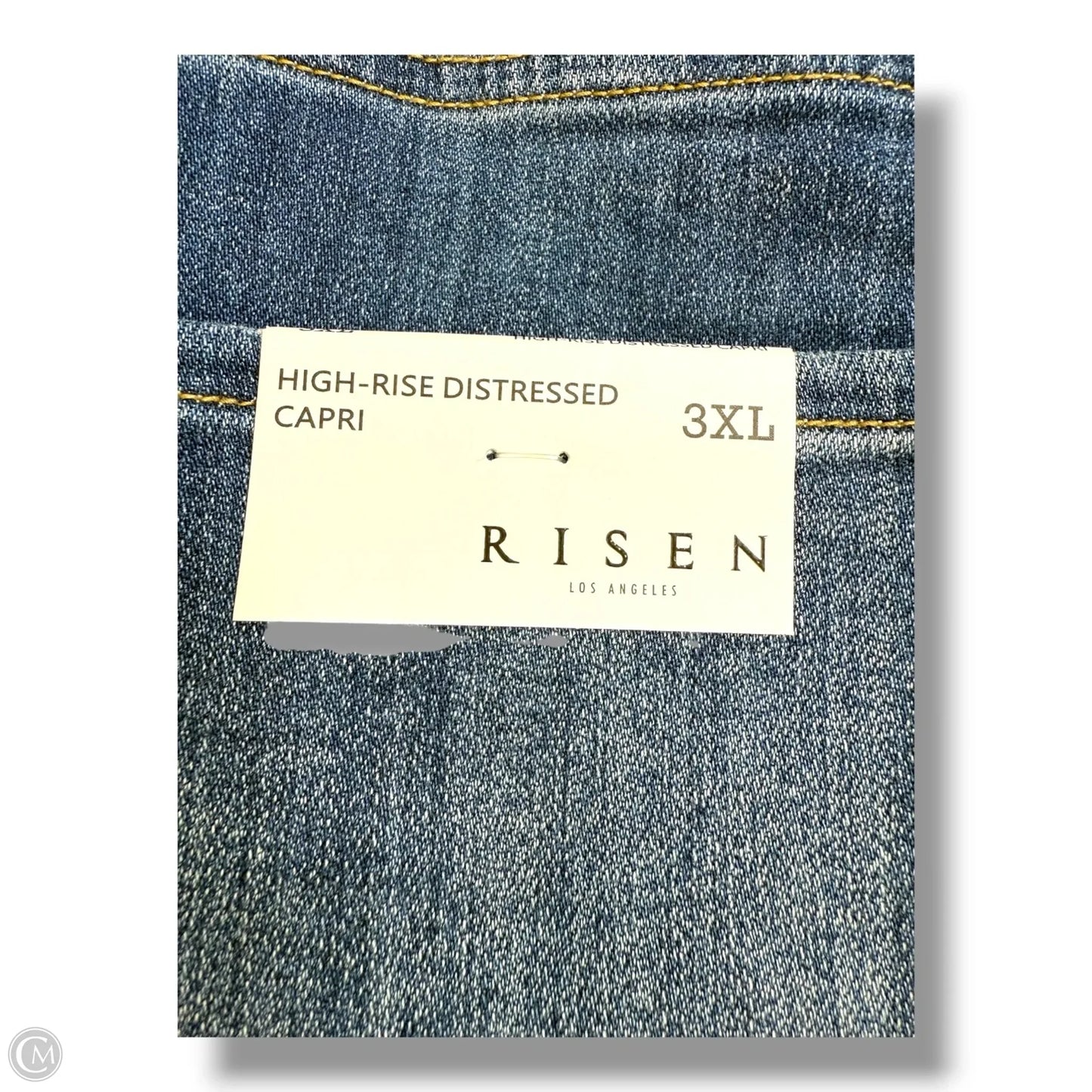 Jeans Cropped By Risen In Blue Denim, Size: 3x