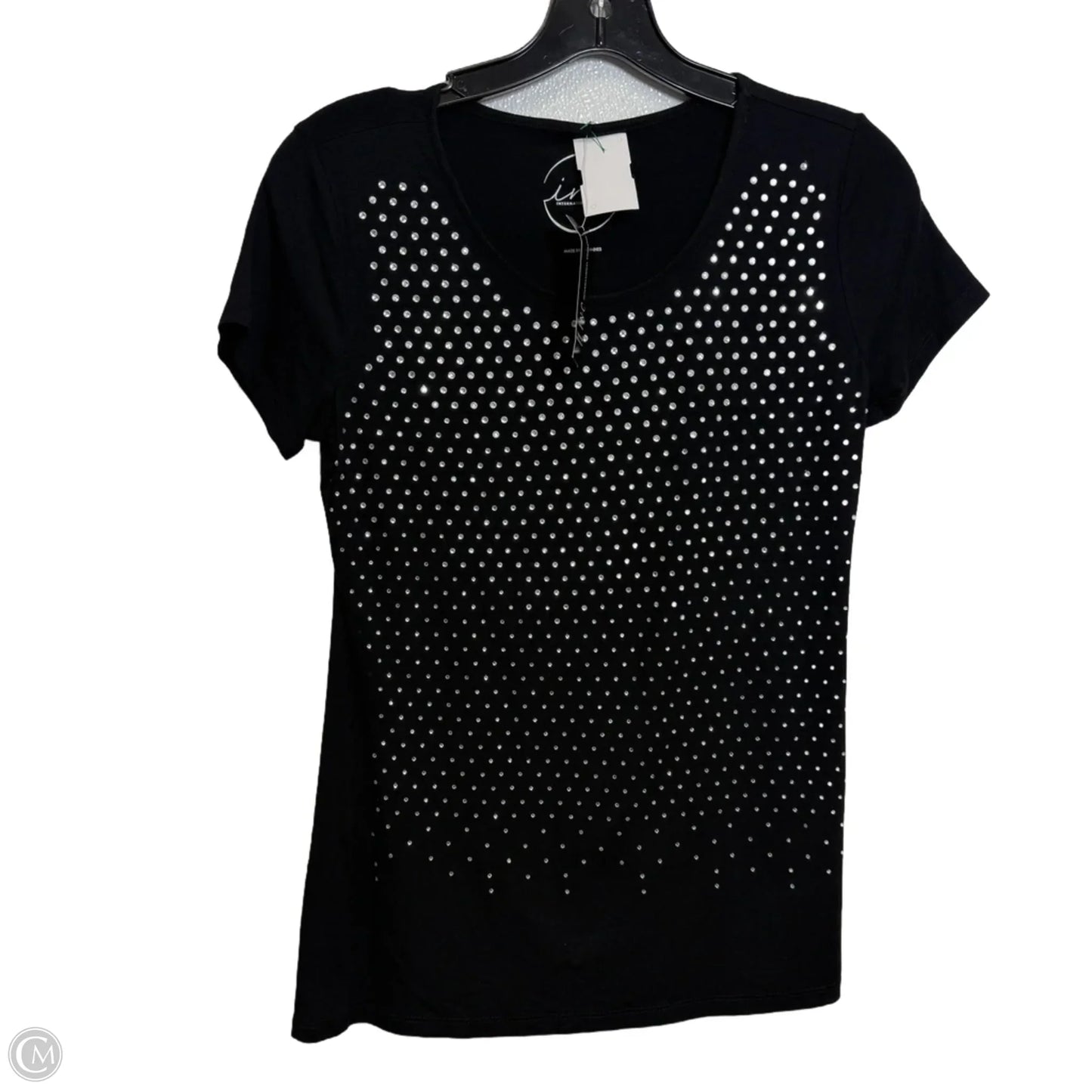 Top Short Sleeve By Inc In Black, Size: S