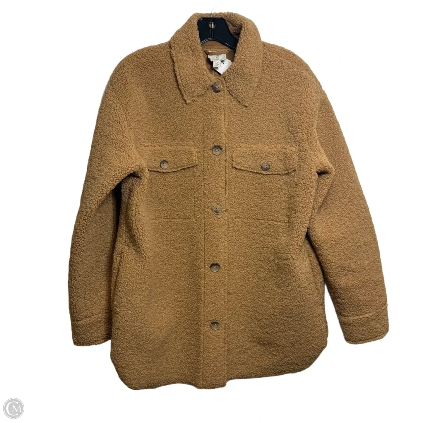 Jacket Shirt By Joie In Tan, Size: S