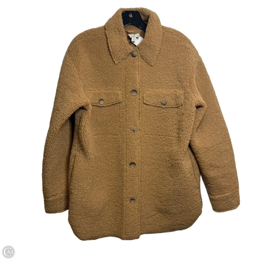 Jacket Shirt By Joie In Tan, Size: S