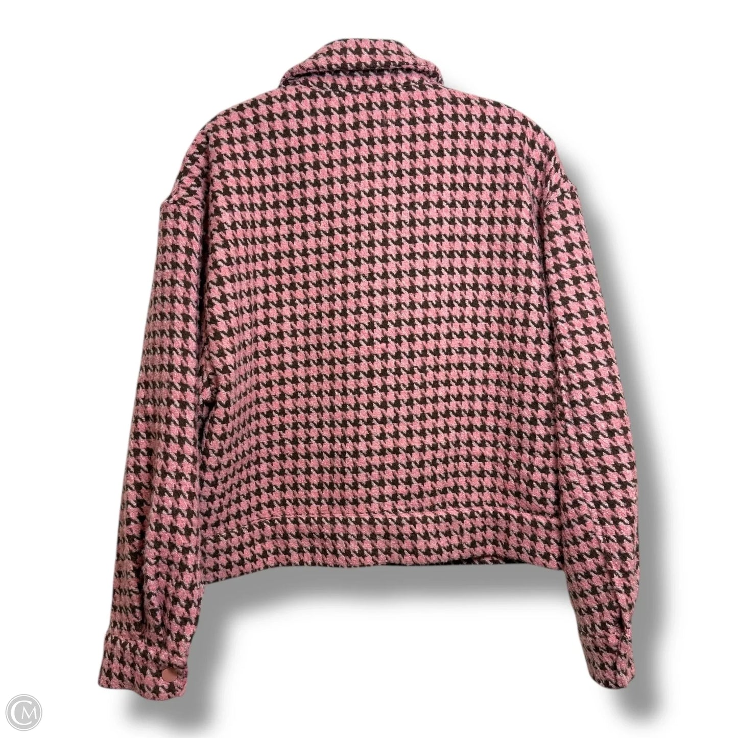 Jacket Shirt By Clothes Mentor In Pink, Size: S