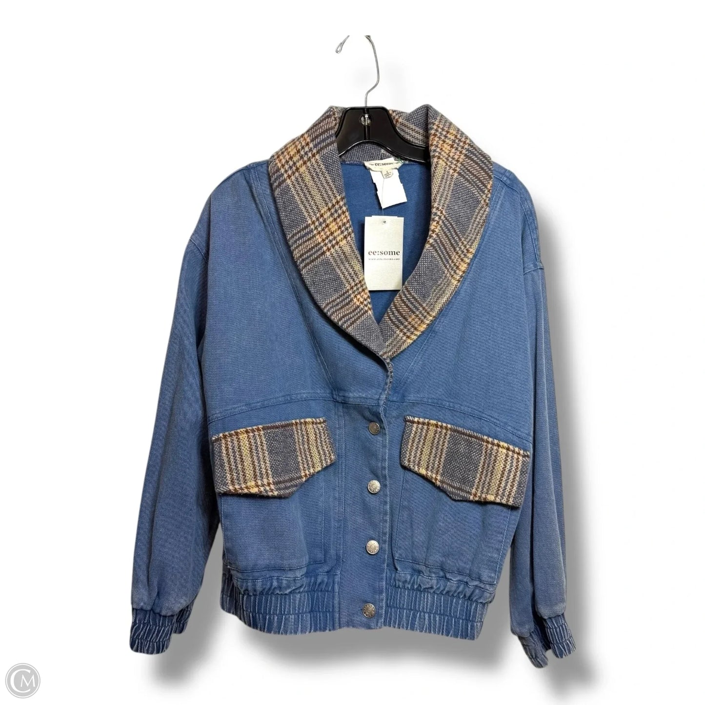Jacket Denim By Ee Some In Blue, Size: S