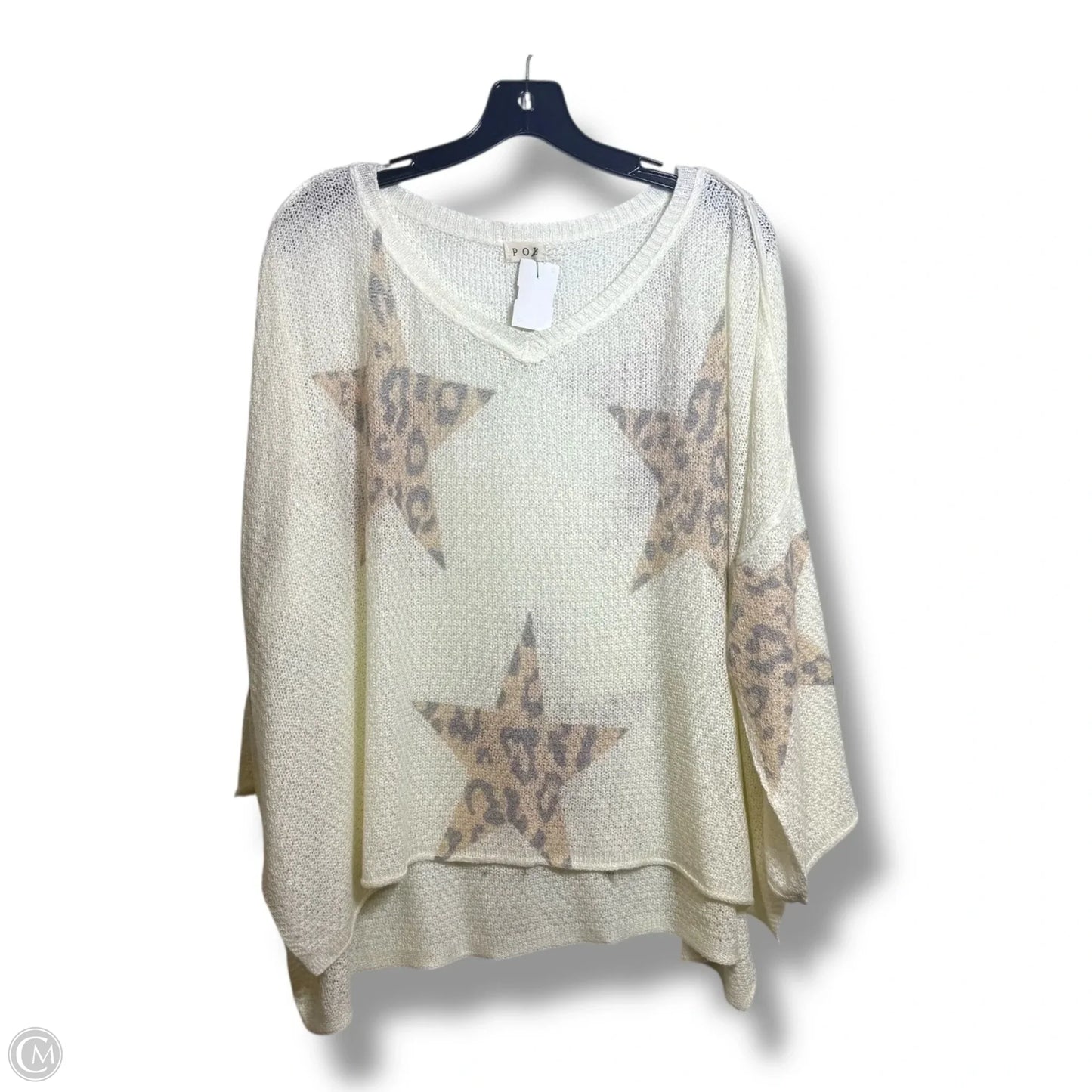 Top Long Sleeve By Pol In Cream, Size: S