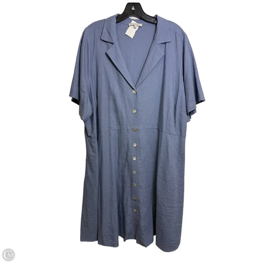 Dress Casual Midi By Madewell In Blue, Size: 16w