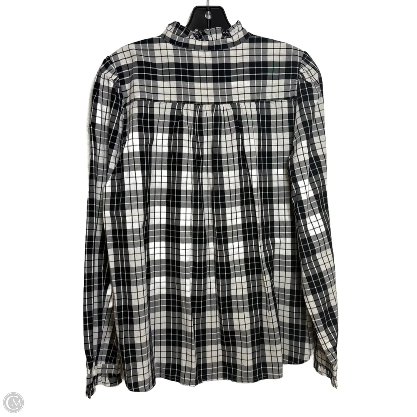 Blouse Long Sleeve By Loft In Black & White, Size: M