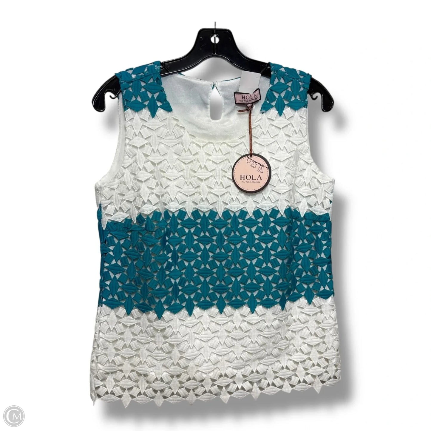 Top Sleeveless Basic By Clothes Mentor In Teal, Size: M