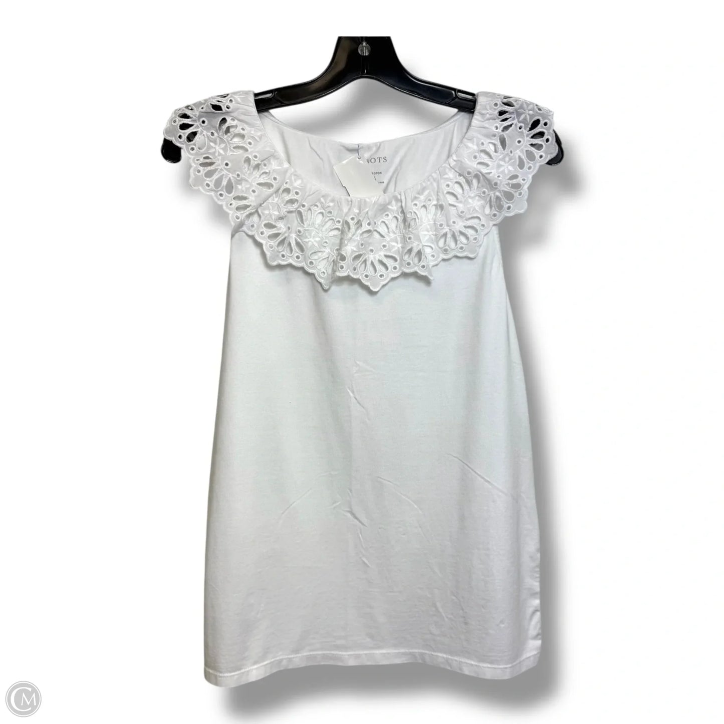 Top Sleeveless Basic By Talbots In White, Size: M