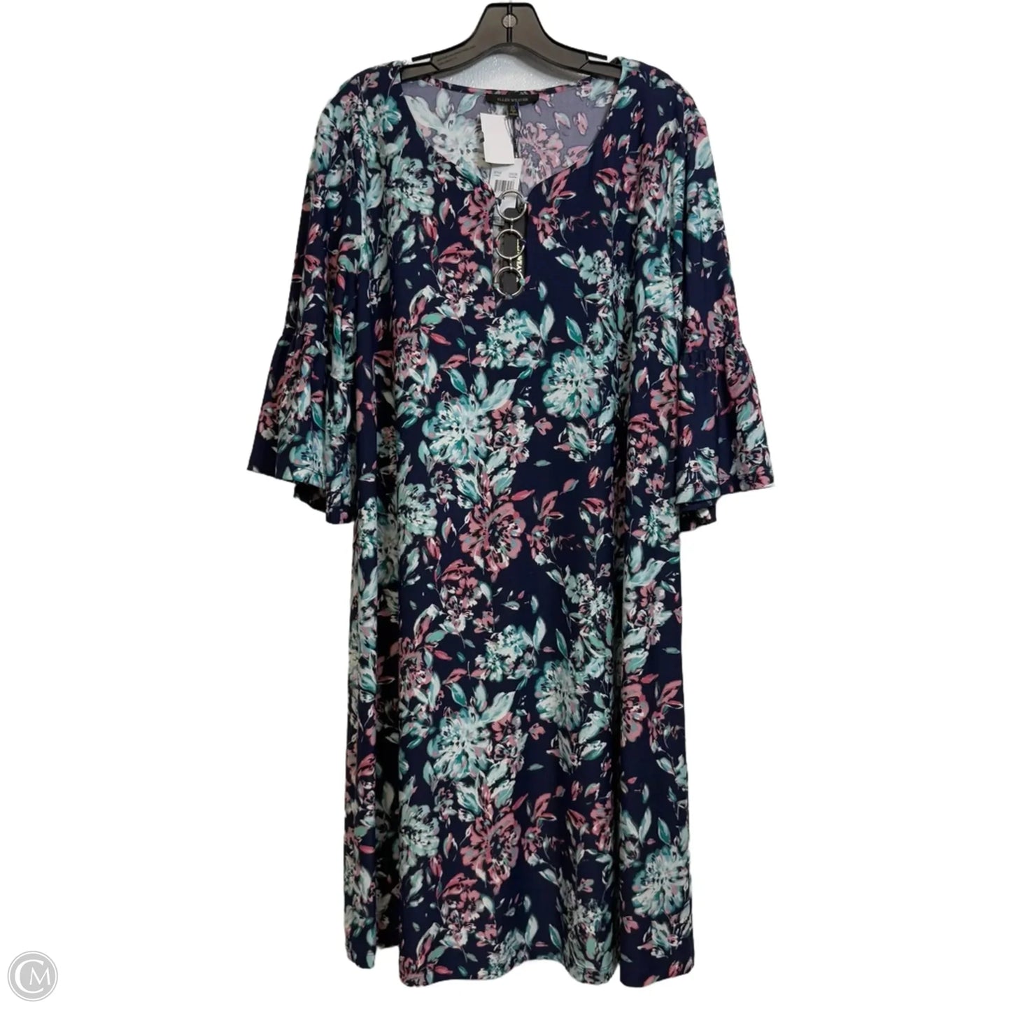 Dress Casual Midi By Clothes Mentor In Blue, Size: 2x