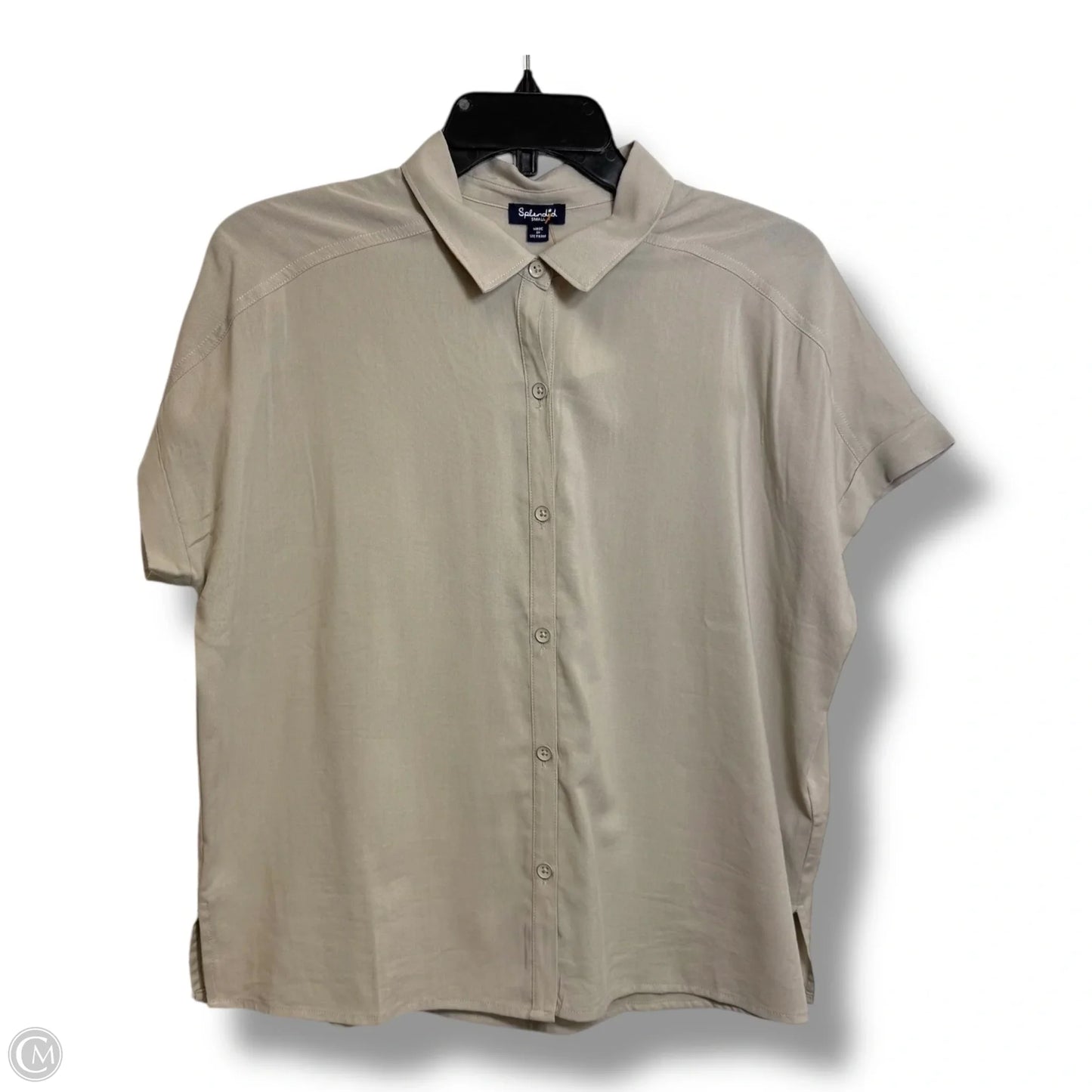 Top Short Sleeve Basic By Splendid In Tan, Size: S